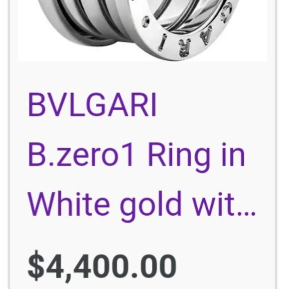 Bvlgari B.zero1 Four-Band Ring 18kt White Gold Size 50 - Picture 2 of 10